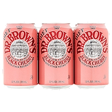 Dr. Brown's Soda Black Cherry Soda - Diet, 72 Fluid ounce