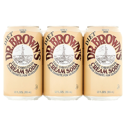 Dr Brown's The Original Diet Cream Soda, 12 fl oz, 6 count
