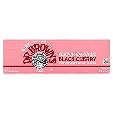 Dr. Brown's Diet Flavor Favorite Black Cherry Soda, 12 count, 12 fl oz