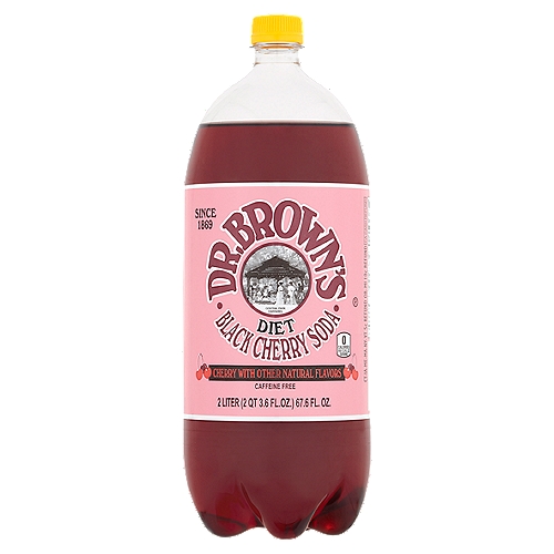 Dr. Brown's Diet Black Cherry Soda, 2 liter