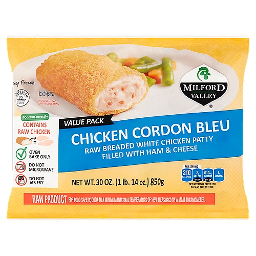 MILFORD VALLEY Chicken Cordon Bleu Value Pack, 30 oz