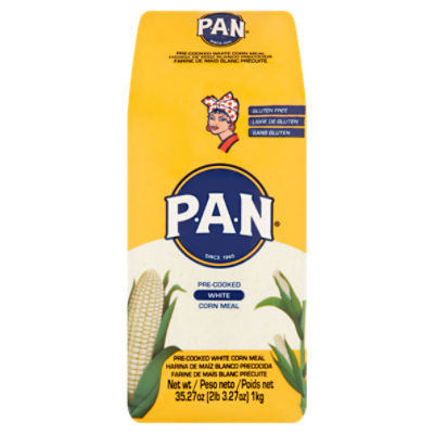 P.A.N. Pre-Cooked White Corn Meal, 35.27 oz