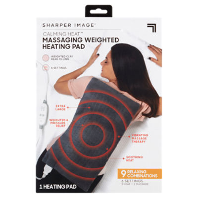 Sharper Image Calming Heat Massaging Weighted Heating Pad