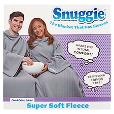 Snuggie Charcoal Gray Super Soft Fleece, 1 Each