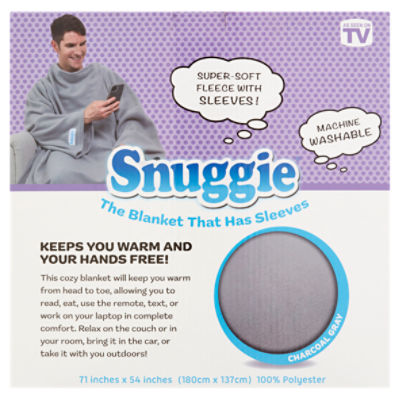 Snuggie Charcoal Gray Super Soft Fleece ShopRite