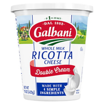 6/15oz Galbani Double Cream Ricotta Cheese, 15 Ounce