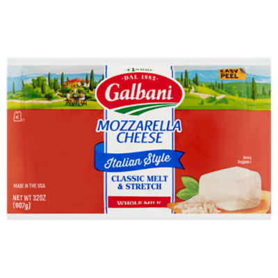 Galbani Italian Style Milk oz Cheese, Whole Mozzarella 32
