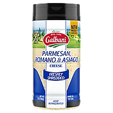 Galbani Freshly Shredded Parmesan, Romano & Asiago Cheese, 7 oz