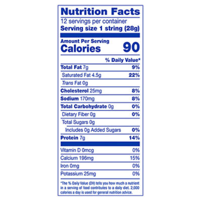 Nutritional Value Of Galbani String Cheese Besto Blog