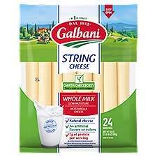 Galbani Whole Milk Low Moisture Mozzarella String Cheese, 24 count, 24 oz