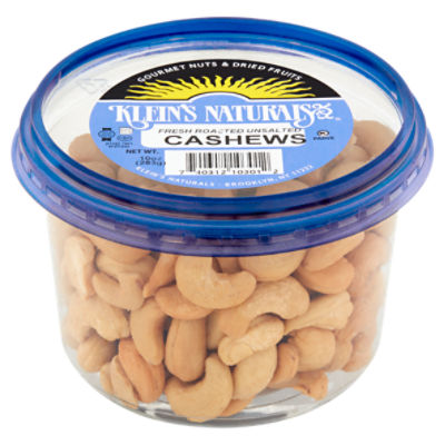 Klein's Naturals Freshly Roasted Unsalted Cashews, 10 oz