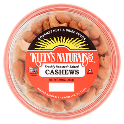 Klein's Naturals Freshly Roasted Salted Cashews, 10 oz