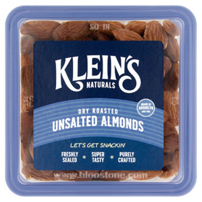 Klein's Naturals Dry Roasted Unsalted Almonds, 8 oz