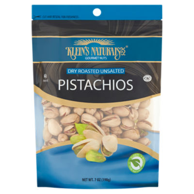 Klein's Naturals Dry Roasted Unsalted Pistachios, 7 oz