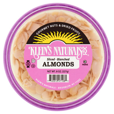 Klein's Naturals Sliced Blanched Almonds, 8 oz