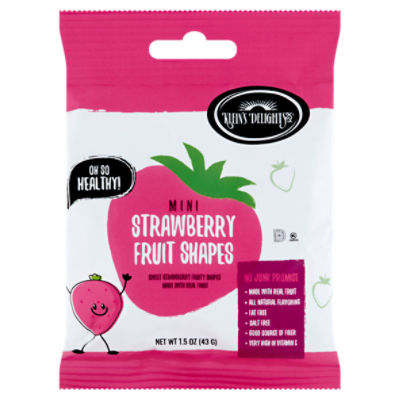 Klein's Delights Mini Strawberry Fruit Shapes Candy, 1.5 oz