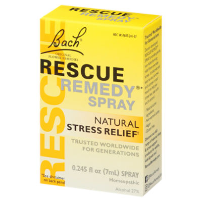 Bach Rescue Remedy Original Flower Remedies Homeopathic Spray, 0.245 fl oz, 0.25 oz