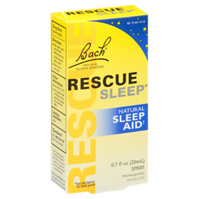 Bach Rescue Sleep Original Flower Remedies Natural Sleep Aid Homeopathic Spray, 0.7 fl oz