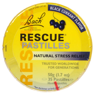 Bach Rescue Black Currant Flavor Pastilles, 35 count, 1.7 oz