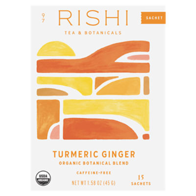 Rishi Turmeric Ginger Organic Botanical Blend Tea, 15 count, 1.58 oz