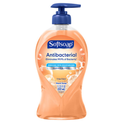Softsoap Antibacterial Liquid Hand Soap Pump, Crisp Clean - 11.25 Fluid Ounce