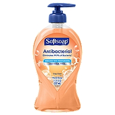 Softsoap Antibacterial Liquid Hand Soap Pump, Crisp Clean - 11.25 Fluid Ounce