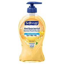 Softsoap Antibacterial Liquid Hand Soap Pump, Kitchen Fresh Zesty Lemon - 11.25 Fluid Ounce, 11.25 Fluid ounce