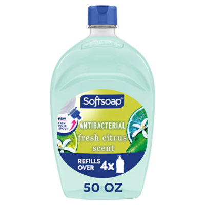 Softsoap Antibacterial Liquid Hand Soap, Fresh Citrus Scent, 50 fl oz Refill