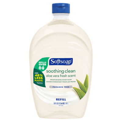 Softsoap Liquid Hand Soap Refill, Soothing Clean, Aloe Vera Fresh Scent - 50 Fluid Ounce, 50 Ounce