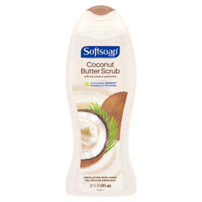 Softsoap Exfoliating Coconut Butter Scrub, Body Wash