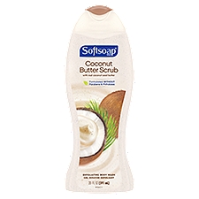 Softsoap Exfoliating Body Wash, Coconut Butter Scrub - 20 Fluid Ounce
