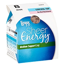 L'eggs Sheer Energy Medium Support Leg Nude 92877 Hosiery, Size B, 1 pair