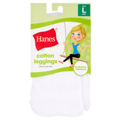 Hanes Cotton Leggings, Size L, 1 Each