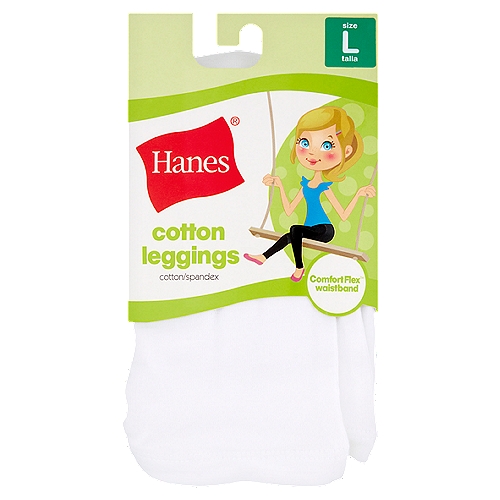 Hanes Cotton Leggings, Size L