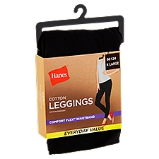 Hanes Black 96124 Cotton X Large, Leggings, 1 Each