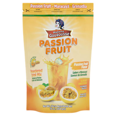 Madame Gougousse Passion Fruit Flavor Powdered Drink Mix, 16 oz