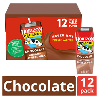 Horizon Organic 1% Lowfat UHT Chocolate Milk, 8 Oz., 12 Count