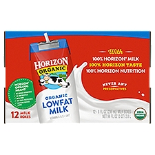 Horizon Organic 1% Lowfat UHT Milk, 8 Oz., 12 Count