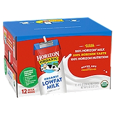 Horizon Organic Lowfat Milk - 12 Pack, 96 Fluid ounce
