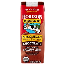 Horizon Organic DHA Omega-3 Chocolate Lowfat Milk, 8 fl oz