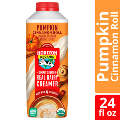Horizon Organic Real Dairy Pumpkin Cinnamon Roll Coffee Creamer, 24 fl oz