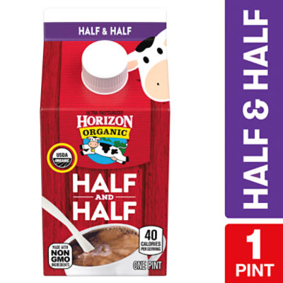 Horizon Organic Half and Half, 16 fl oz Pint Carton​