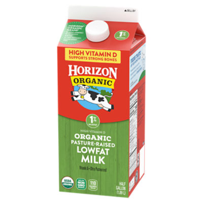 Horizon Organic 1% Lowfat High Vitamin D Milk, Half Gallon - Fairway