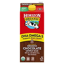 Horizon Organic DHA Omega-3 Chocolate, Lowfat Milk, 64 Fluid ounce