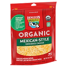 Horizon Organic Mexican Finely Shredded Cheese, 6 Ounce