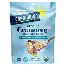 Carrington Farms Cracked Pepper & Sea Salt Organic Crounons, 4.75 oz, 4.75 Ounce