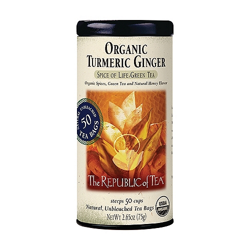 Republic of Tea Organic Turmeric Ginger , 50 each