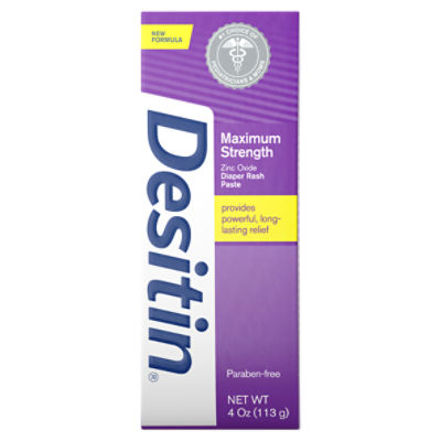 Desitin Maximum Strength Zinc Oxide Diaper Rash Paste, 4 oz