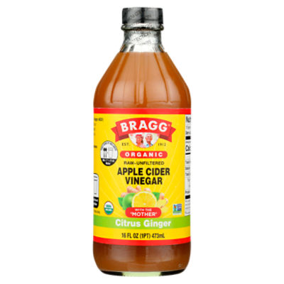 Bragg Citrus Ginger Organic Apple Cider Vinegar, 16 fl oz