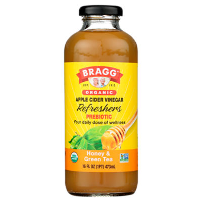 Bragg Organic Honey & Green Tea Prebiotic Apple Cider Vinegar, 16 fl oz, 16 Fluid ounce